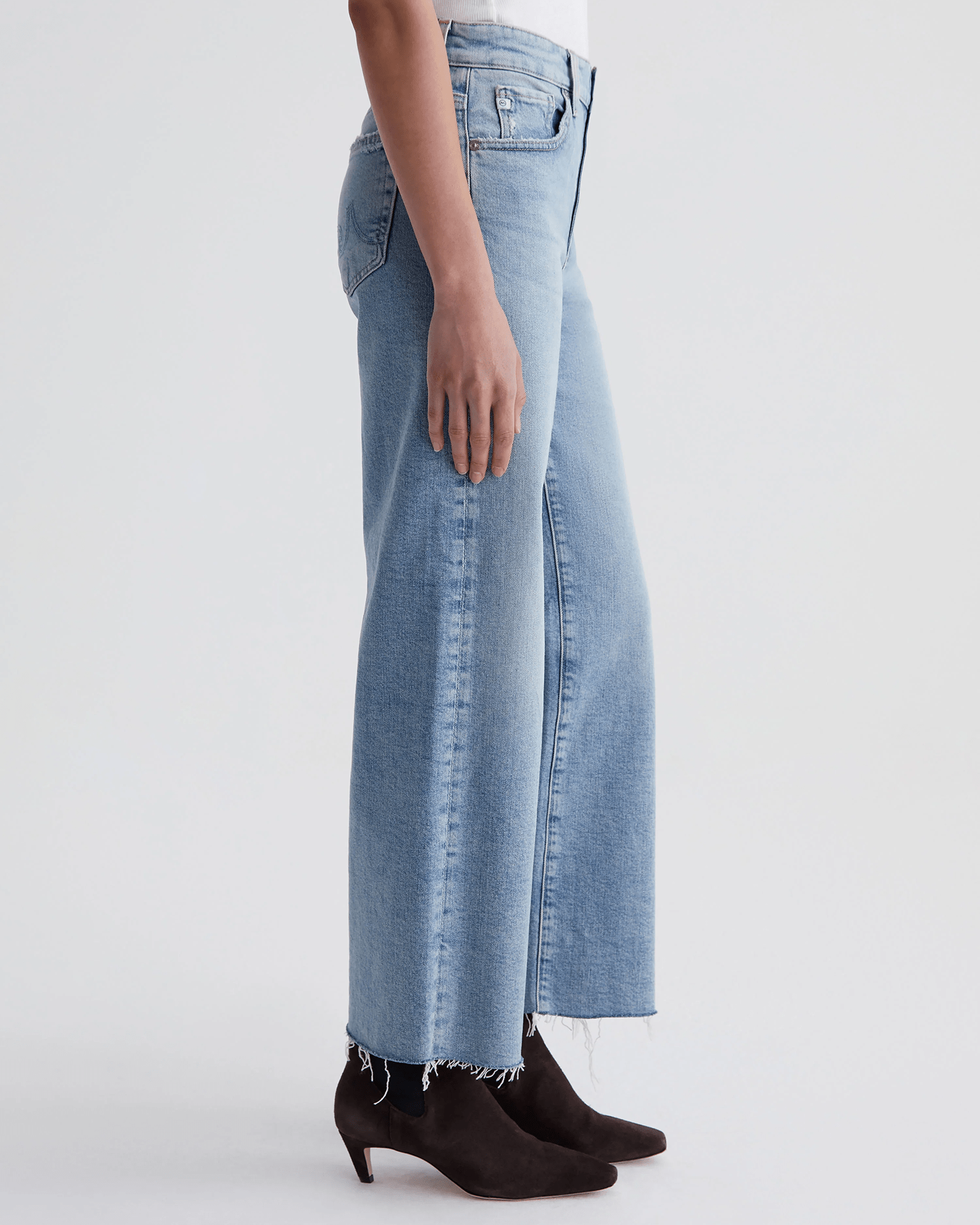 AG Jeans Saige Wide Leg Crop in Eclipsed