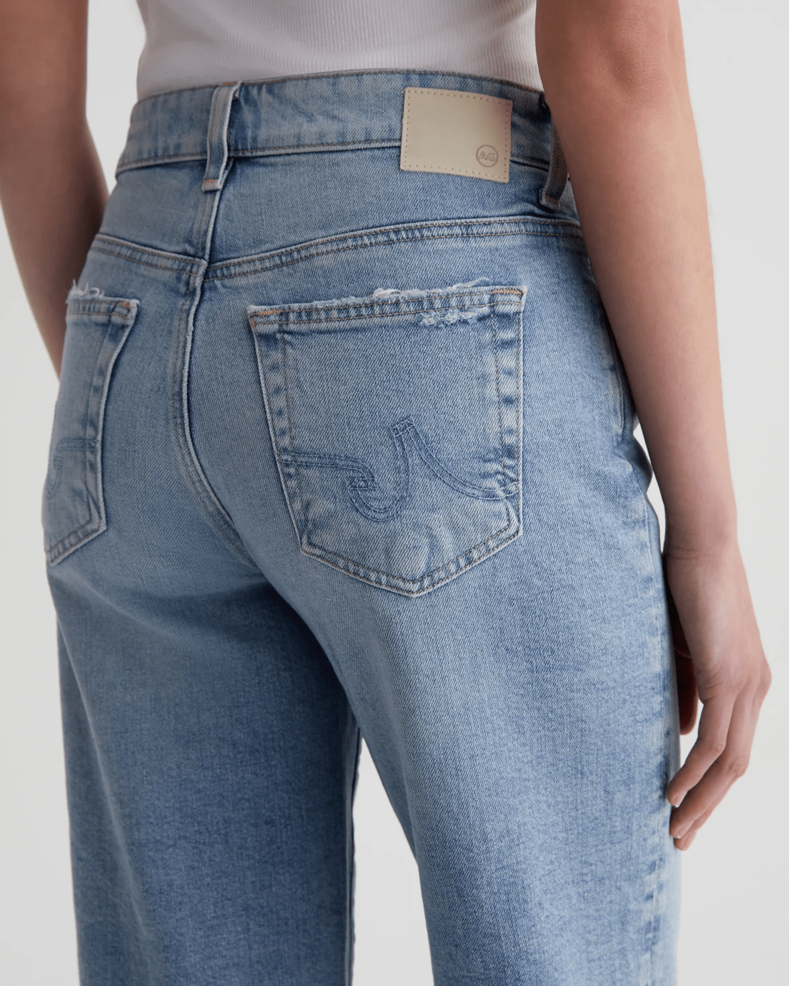AG Jeans Saige Wide Leg Crop in Eclipsed