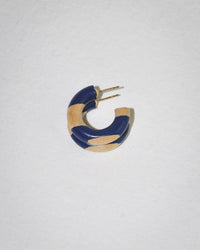 B&L Jewelry Calvin Stripe C Hoop in Mini in Calvin Stripe