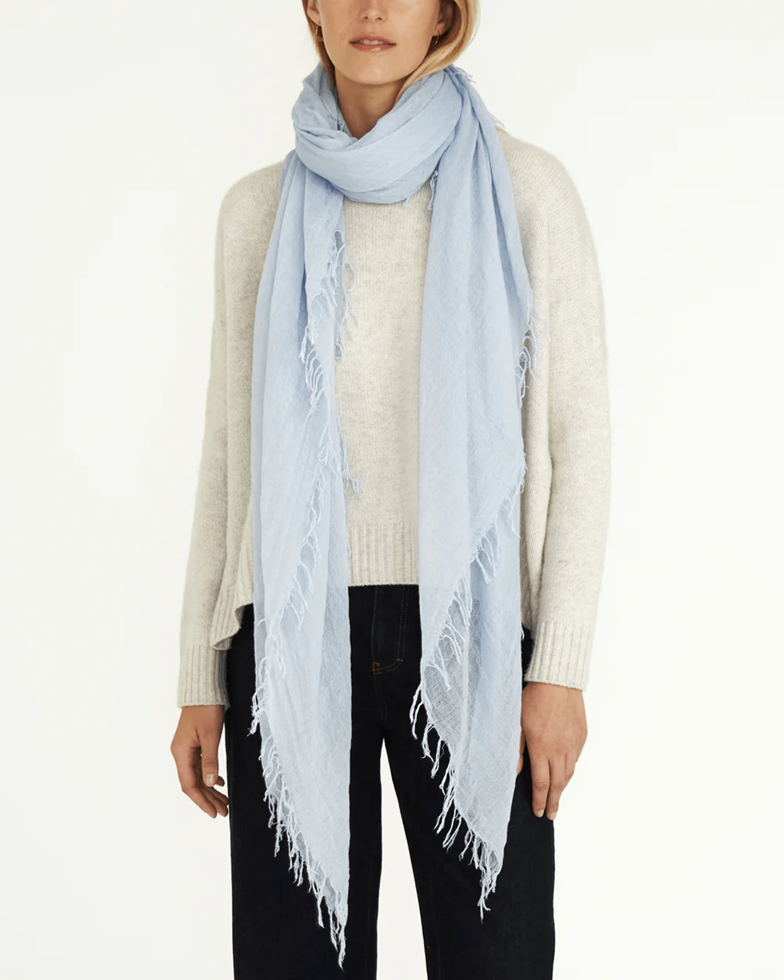 Chan Luu Cashmere & Silk Scarf in Halogen Blue