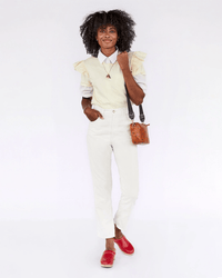 Clare V. 1.5in Cotton Webbing Crossbody Strap in Black