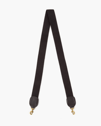 Clare V. 1.5in Cotton Webbing Crossbody Strap in Black
