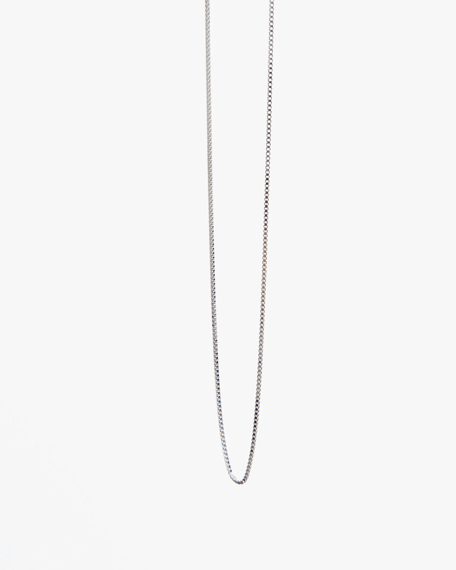 Clare V. Jewelry Sterling Silver Fine Box Chain Necklace 16in in Sterling Silver