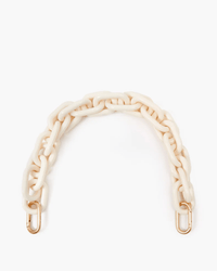 Clare V. Shortie Strap in Cream Resin