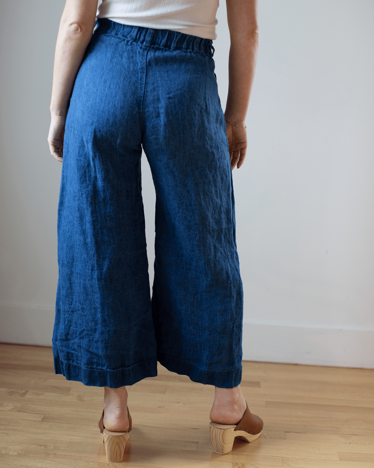 CP Shades Cropped Polly Pant in Bleach Indigo Twill