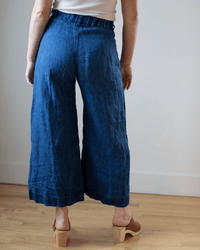 CP Shades Cropped Polly Pant in Bleach Indigo Twill