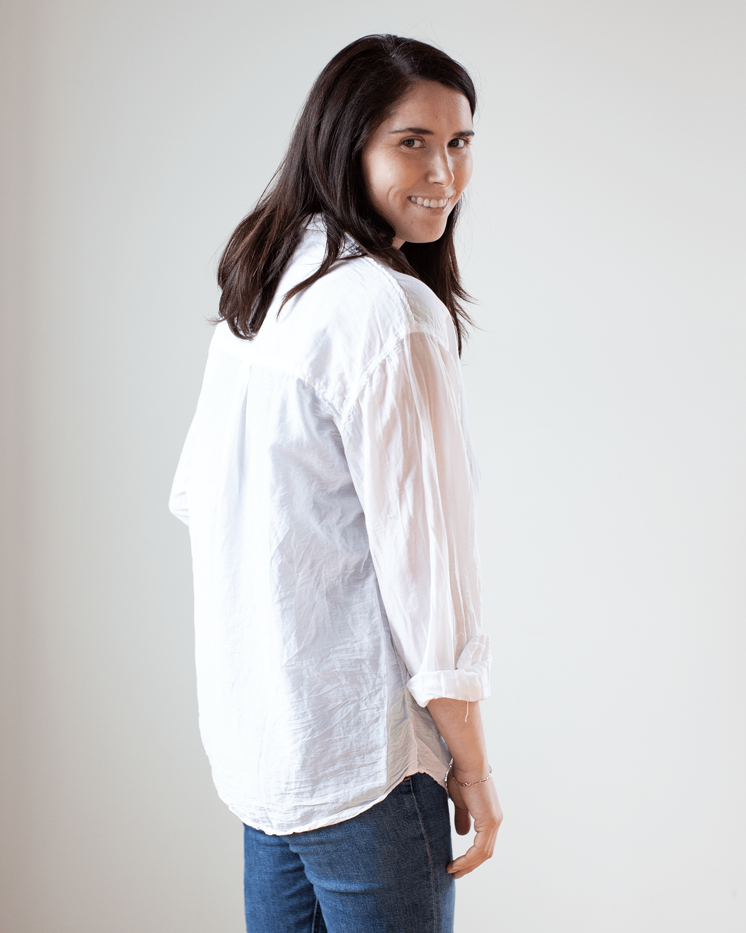 CP Shades Joss 1Pkt Button Down in White Cotton Silk