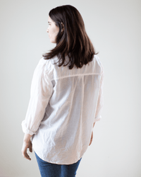 CP Shades Joss 1Pkt Button Down in White Cotton Silk