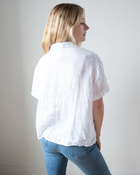 CP Shades Clothing Nic Camp Shirt in White Linen