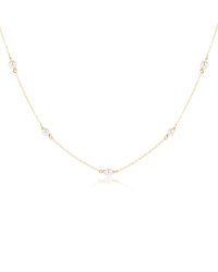 enewton Jewelry 14K Gold Filled 17" Choker Simplicity Chain Gold - 4mm Pearl