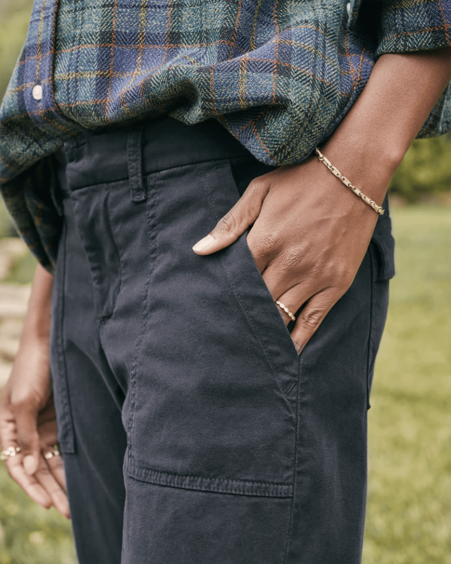 Frank & Eileen Blackrock Utility Pant in Washed Black