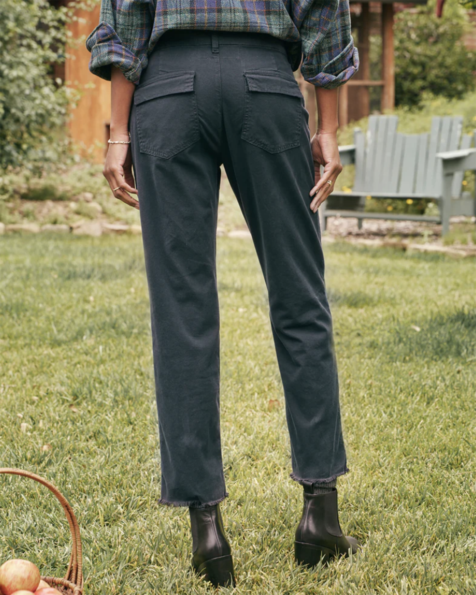 Frank & Eileen Blackrock Utility Pant in Washed Black