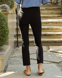 Frank & Eileen Derry Illusion Pull On Pants in Black Denim