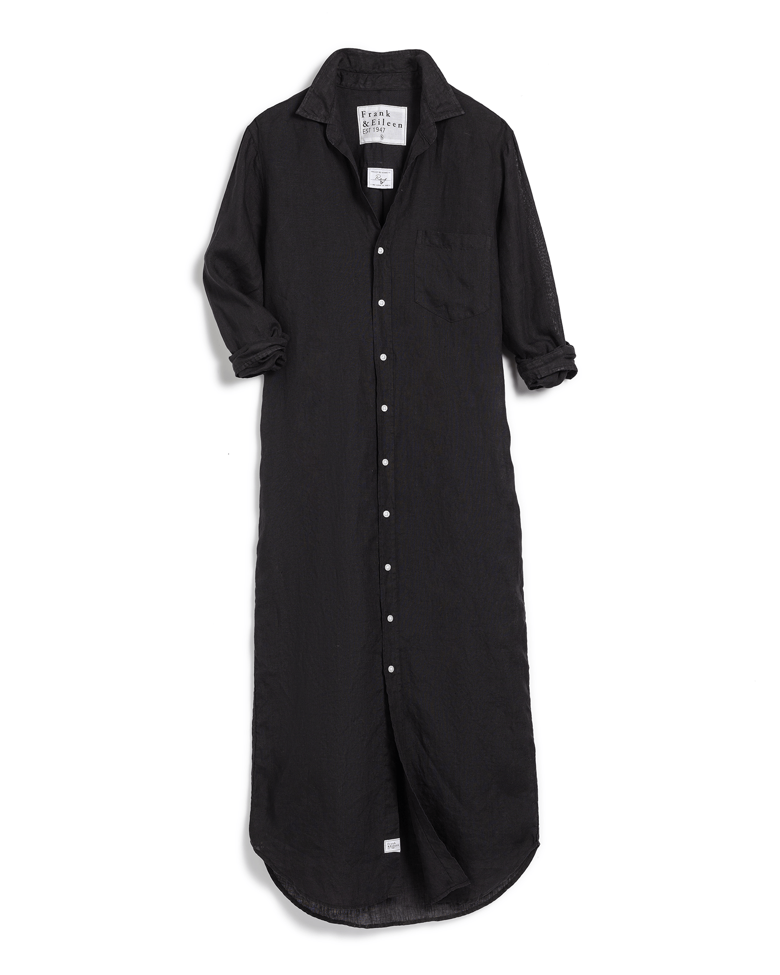 Frank & Eileen Rory Dress in Black Distressed Famous Denim