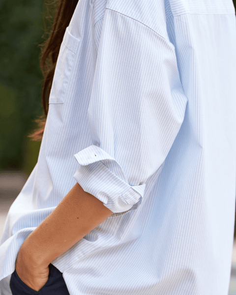 Stripe Shirt Bubble Dress 正規品 207843608-1-burgundystripe