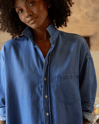 Frank & Eileen Clothing Shirley Oversized Button-Up Shirt in Vintage Stonewashed Indigo