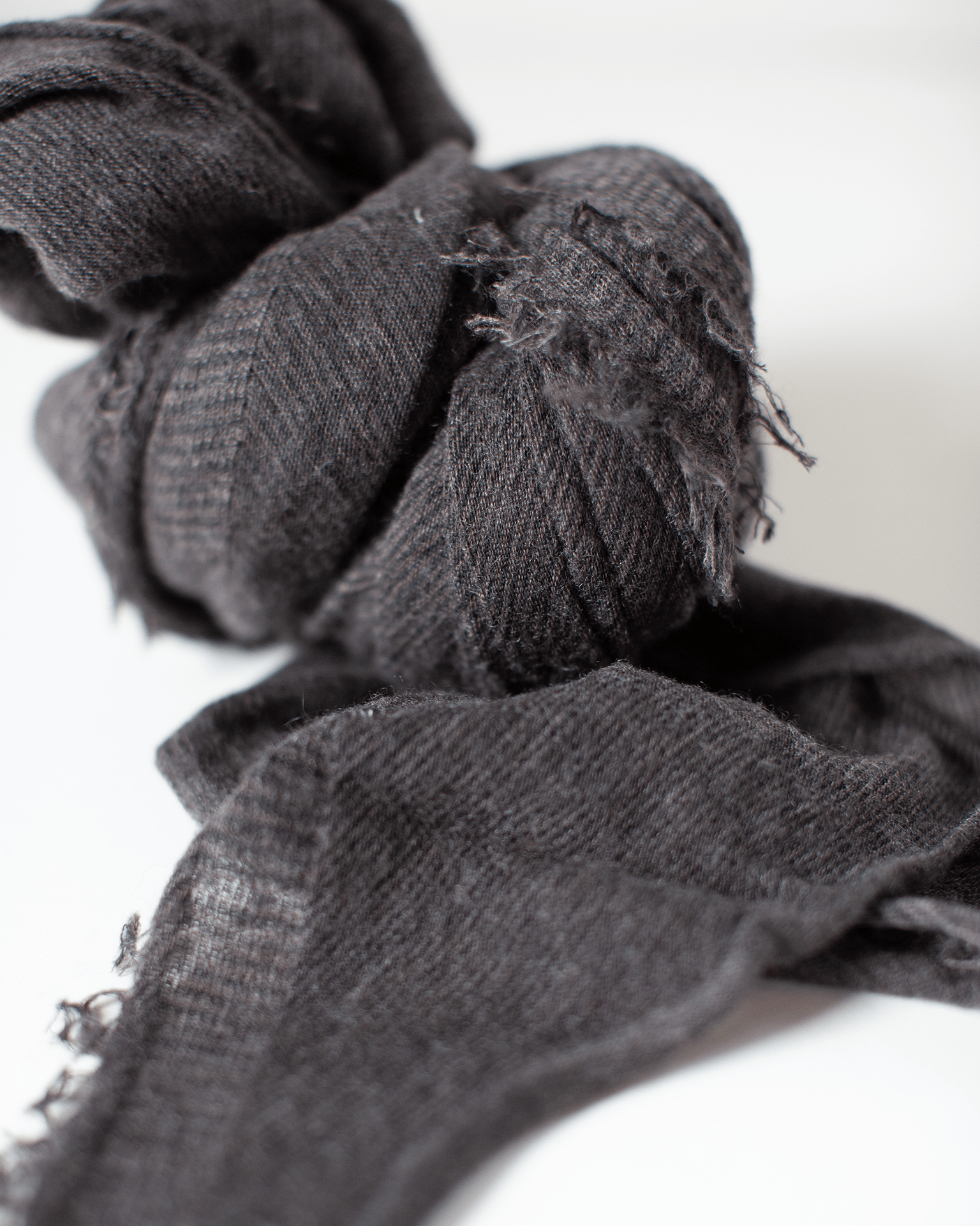 Grisal Love Cashmere Scarf in Brown Top X Charcoal
