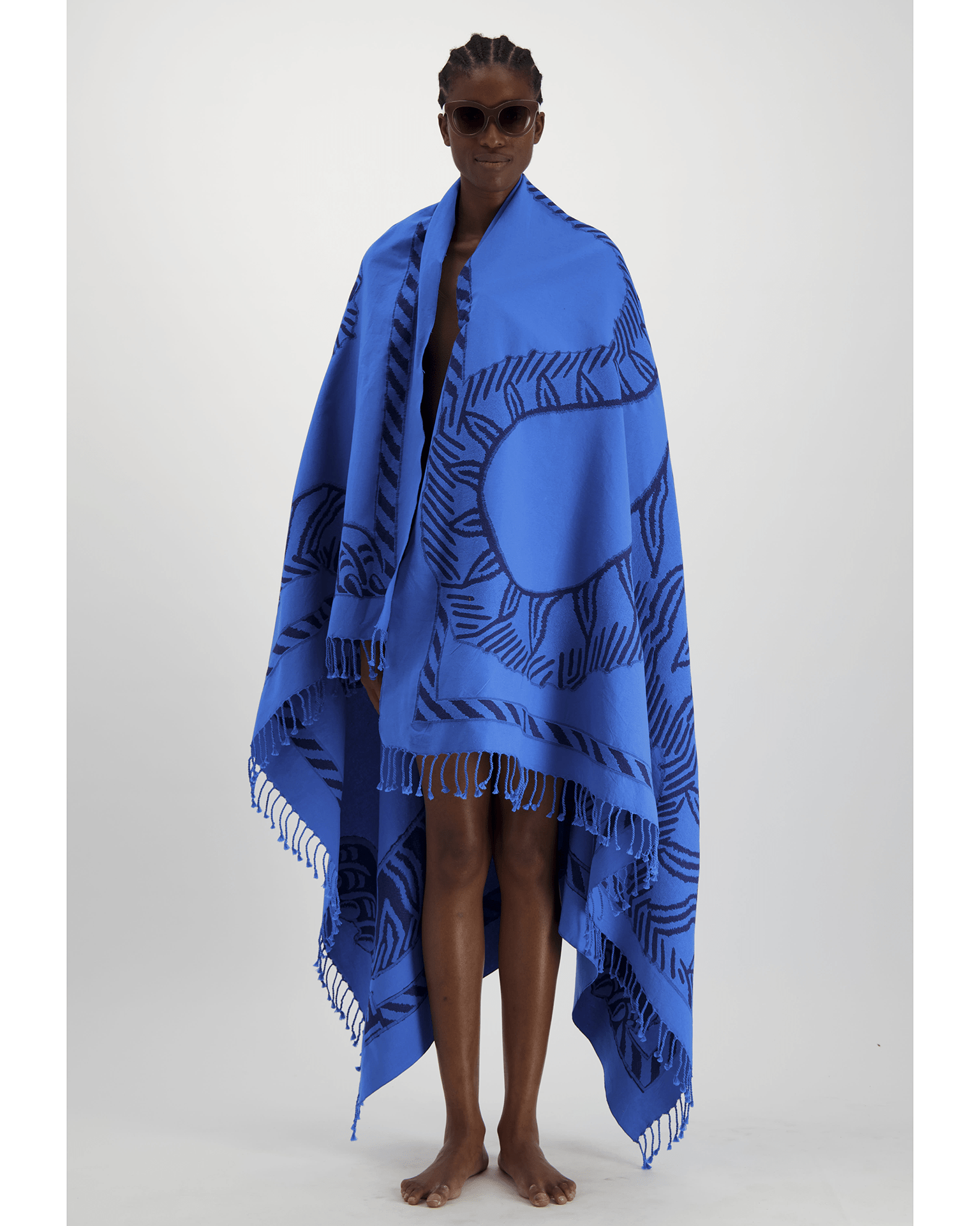 Inoui Editions Fouta 140 3D Mantra in Blue
