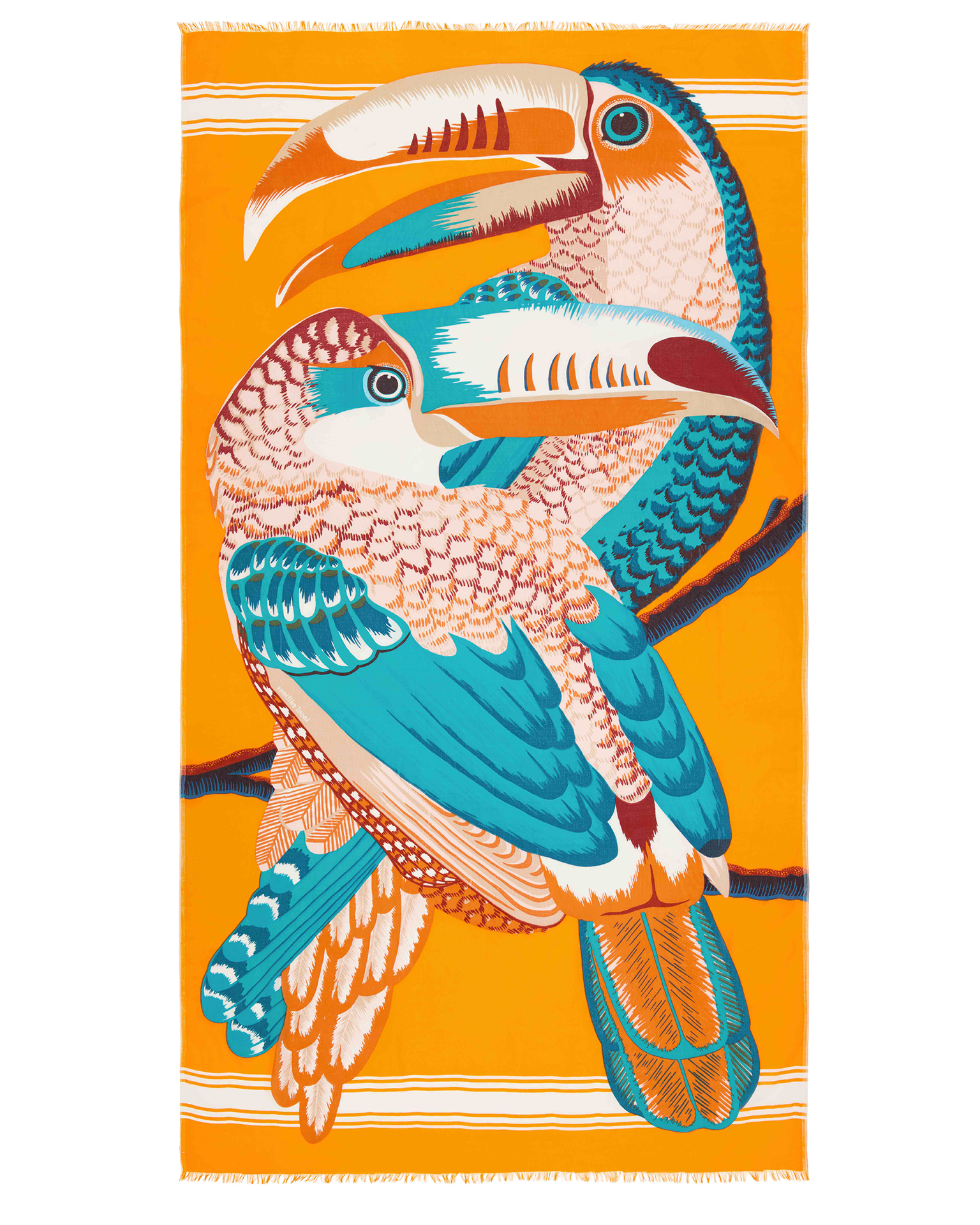 Inoui Editions Accessories Orange Scarf 100 Toucan in Orange