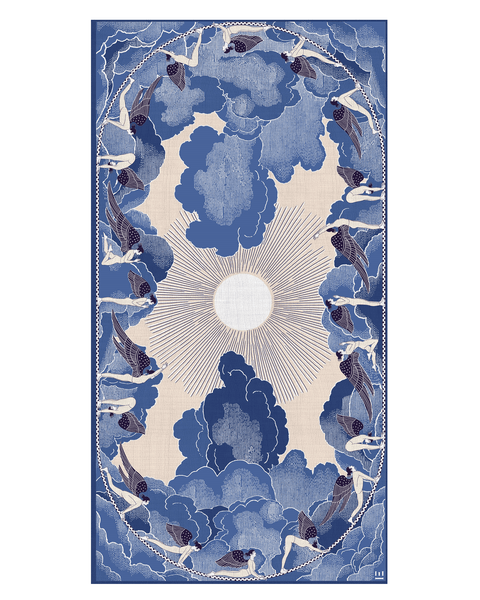 Inoui Editions Scarf 100 Yoga in Blue - Bliss Boutiques