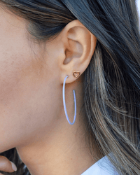 Kris Nations Heart Outline Stud Earrings in Gold