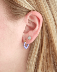 Kris Nations Jewelry Peri Twisted Enamel Hoop Earrings in Peri