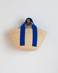 Lola Hats Mini Market Bag in Cream/Royal
