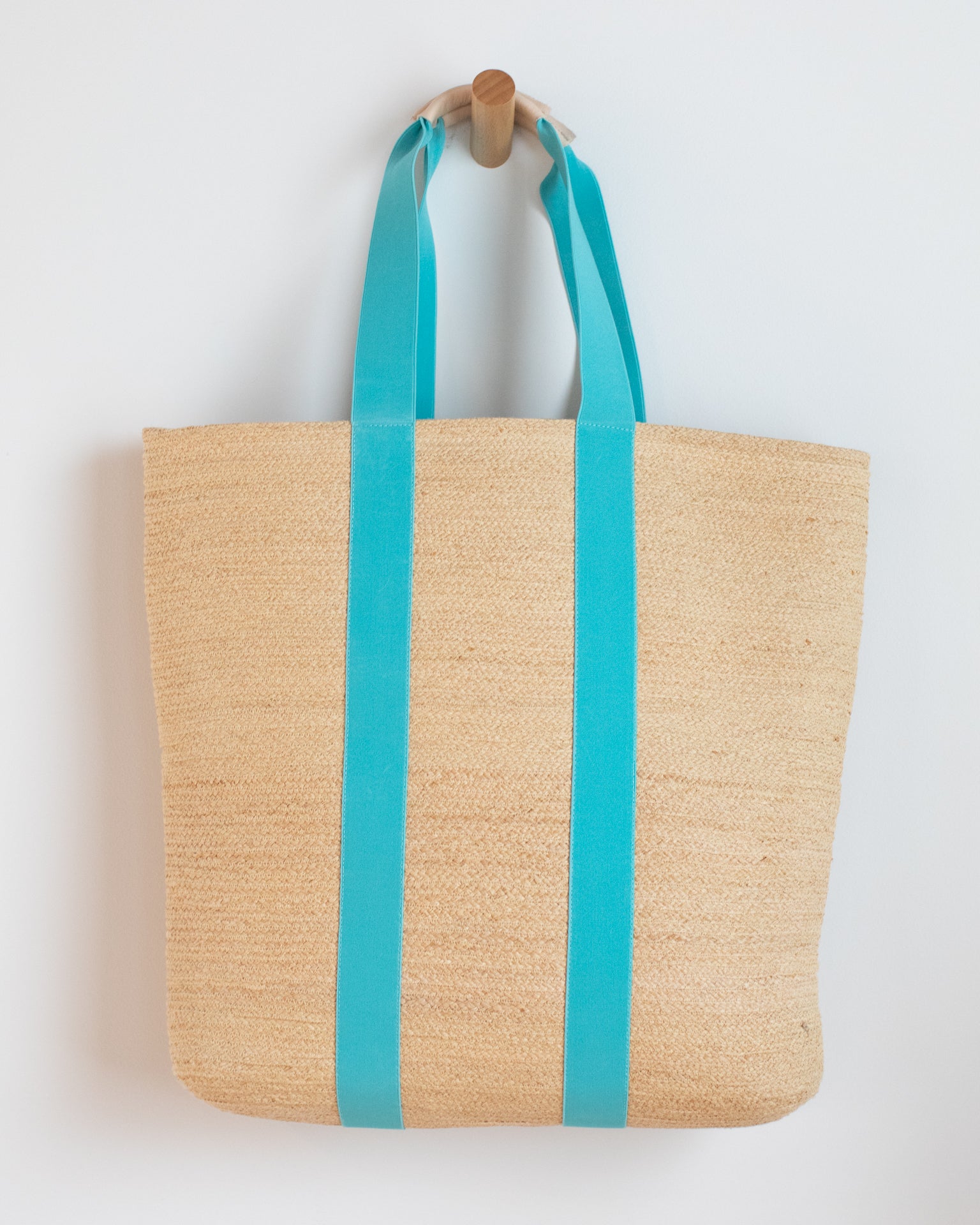 Lola Hats PB & J Bag w/ Long Handle in Cream/Turquoise