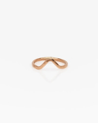Nashelle Chevron Midi Ring Gold 19