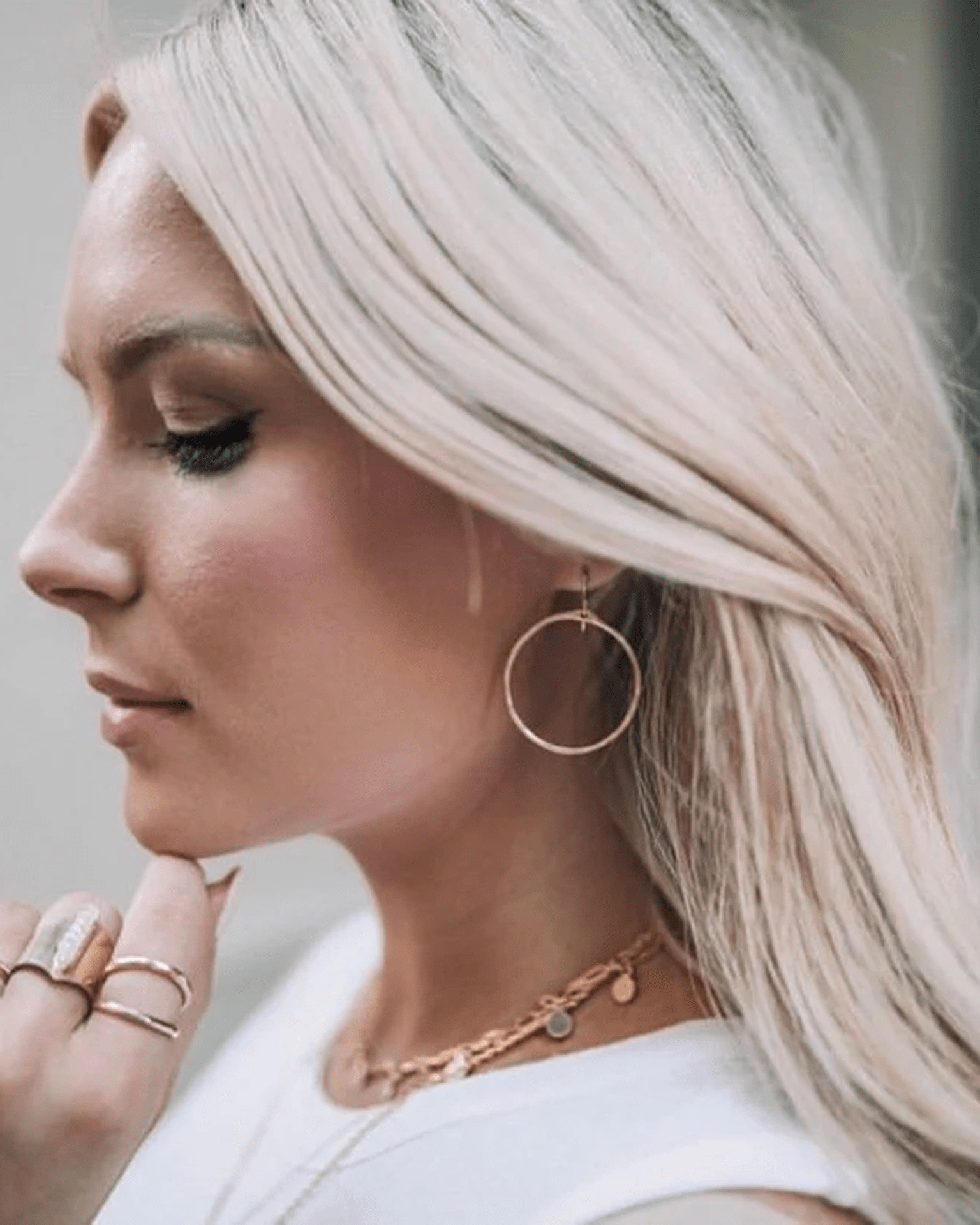 Nashelle Signature Hoop Earrings, Large in Gold