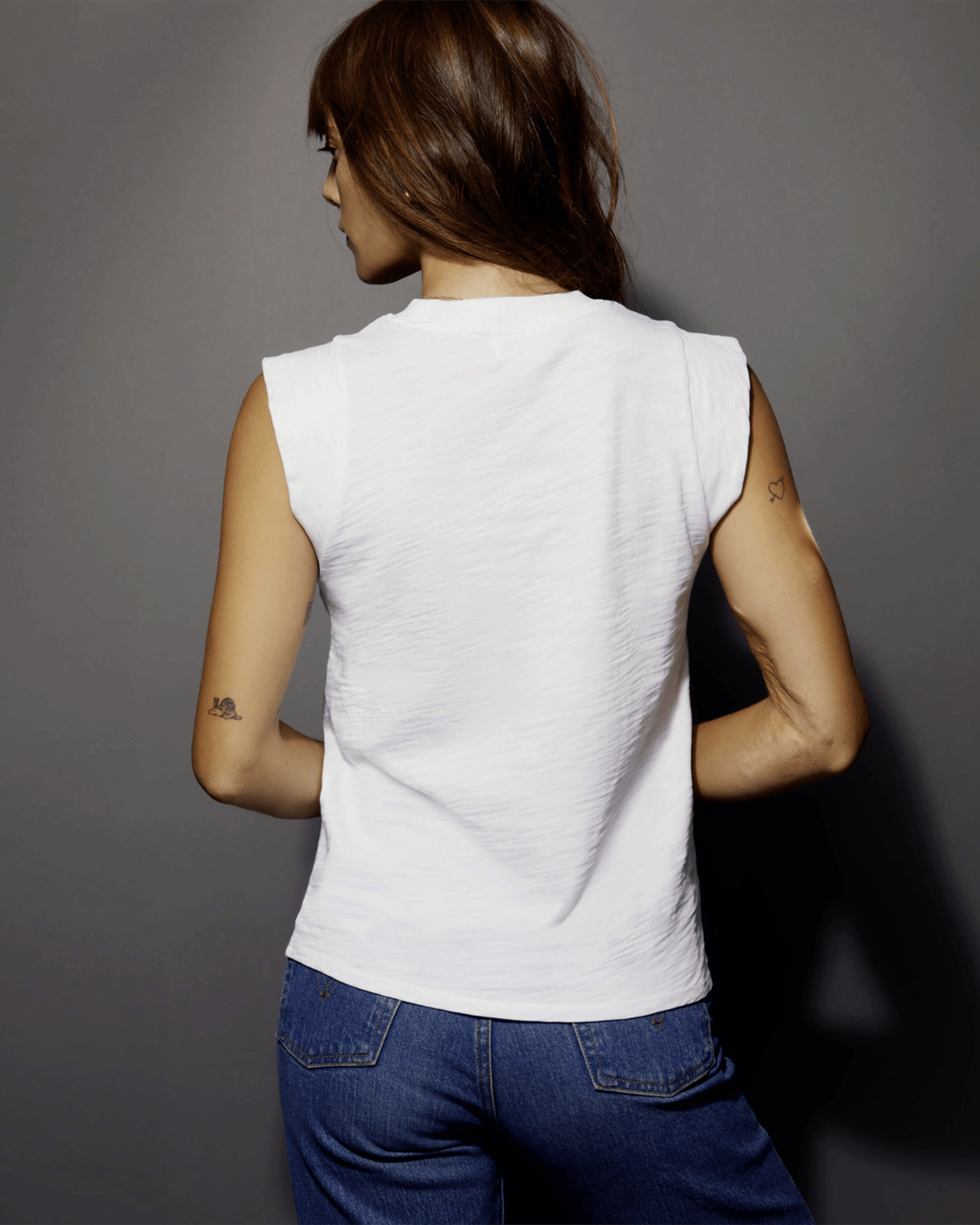 Nation LTD Patti Muscle Tank in Optic White