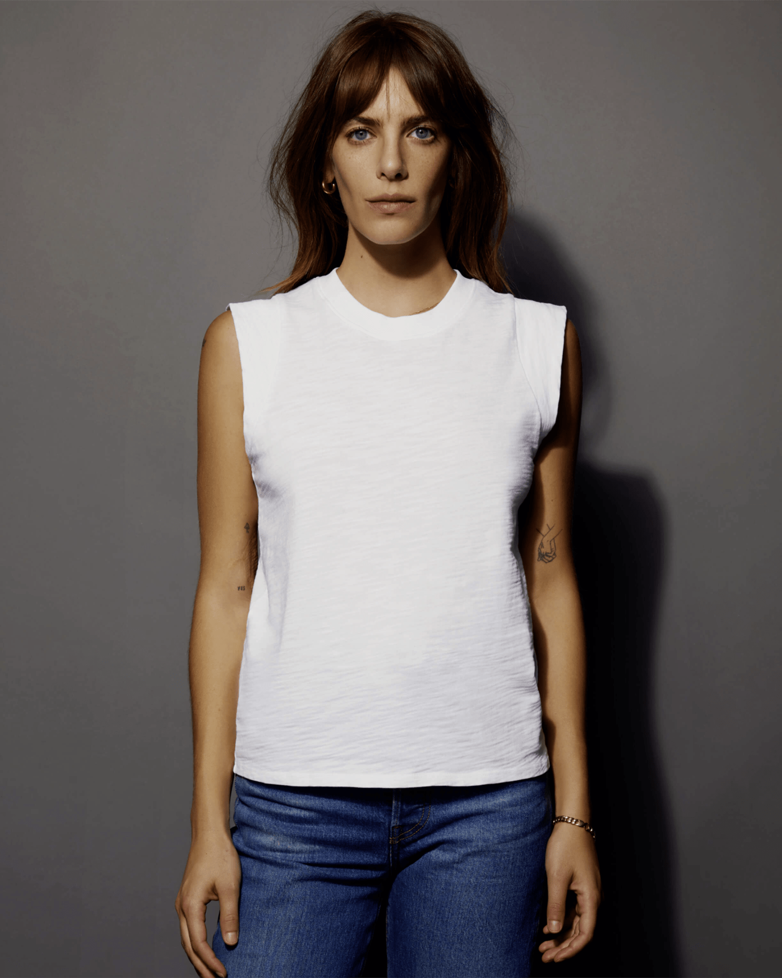 Nation LTD Patti Muscle Tank in Optic White