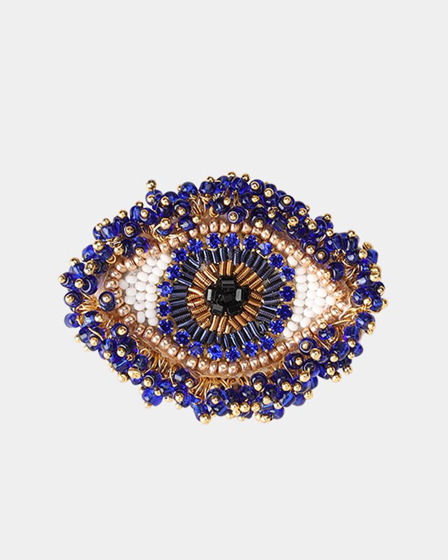 Olivia Dar Jewelry Navy Milos Brooch in Navy