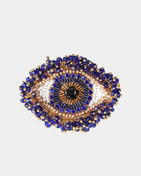 Olivia Dar Jewelry Navy Milos Brooch in Navy