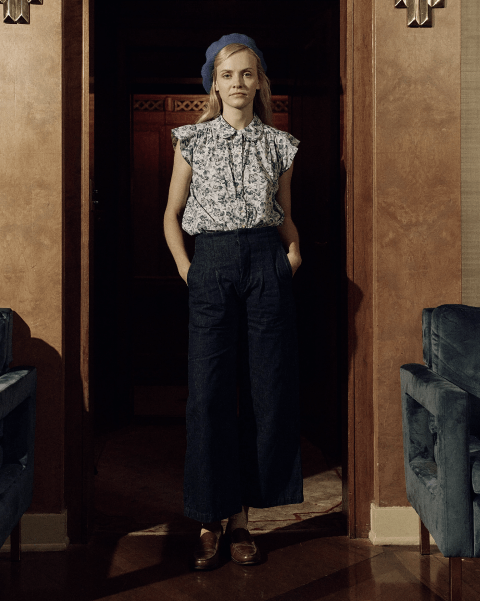 the Great The Sculpted Trouser in Rinse Wash