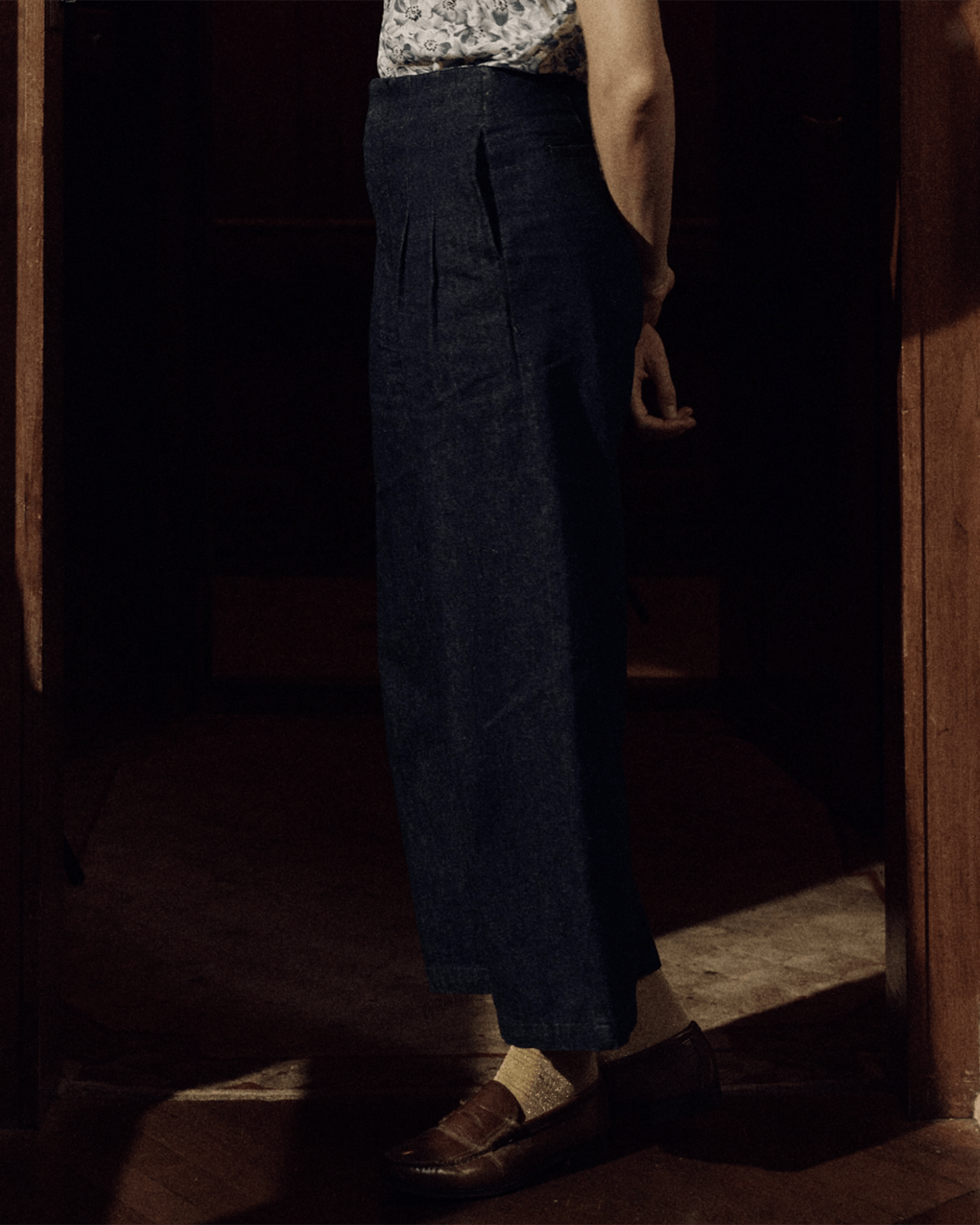 the Great The Sculpted Trouser in Rinse Wash