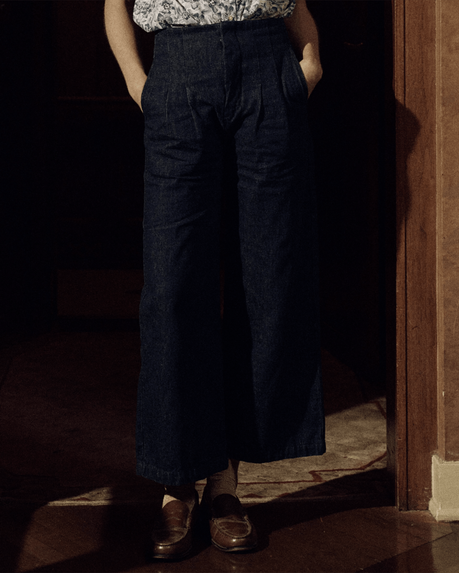 the Great The Sculpted Trouser in Rinse Wash