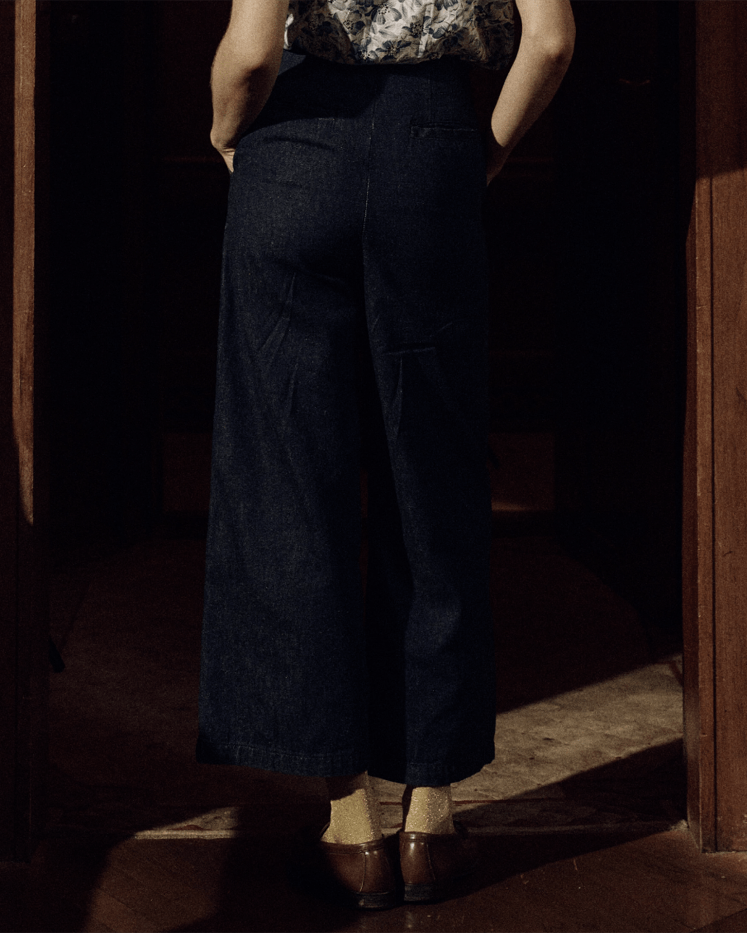 the Great The Sculpted Trouser in Rinse Wash