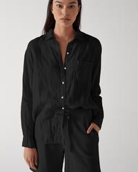 Velvet by Graham & Spencer Mulholland Button Down in Black
