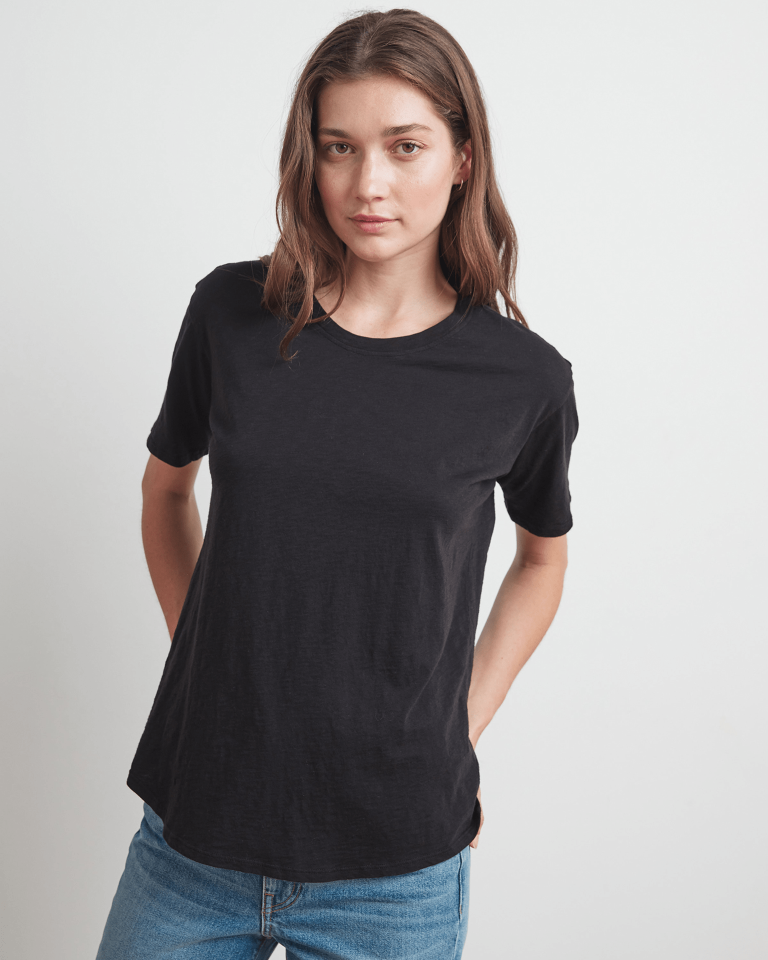 Velvet by Graham & Spencer Tera S/S Tee in Black