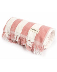 Business & Pleasure Co Holiday Beach Blanket - Pink Capri Stripe