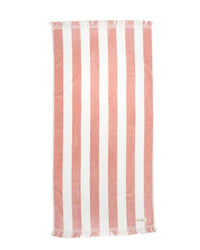 Business & Pleasure Co Home Holiday Beach Towel - Capri Pink Stripe