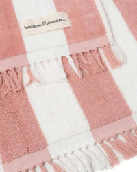 Business & Pleasure Co Home Holiday Beach Towel - Capri Pink Stripe
