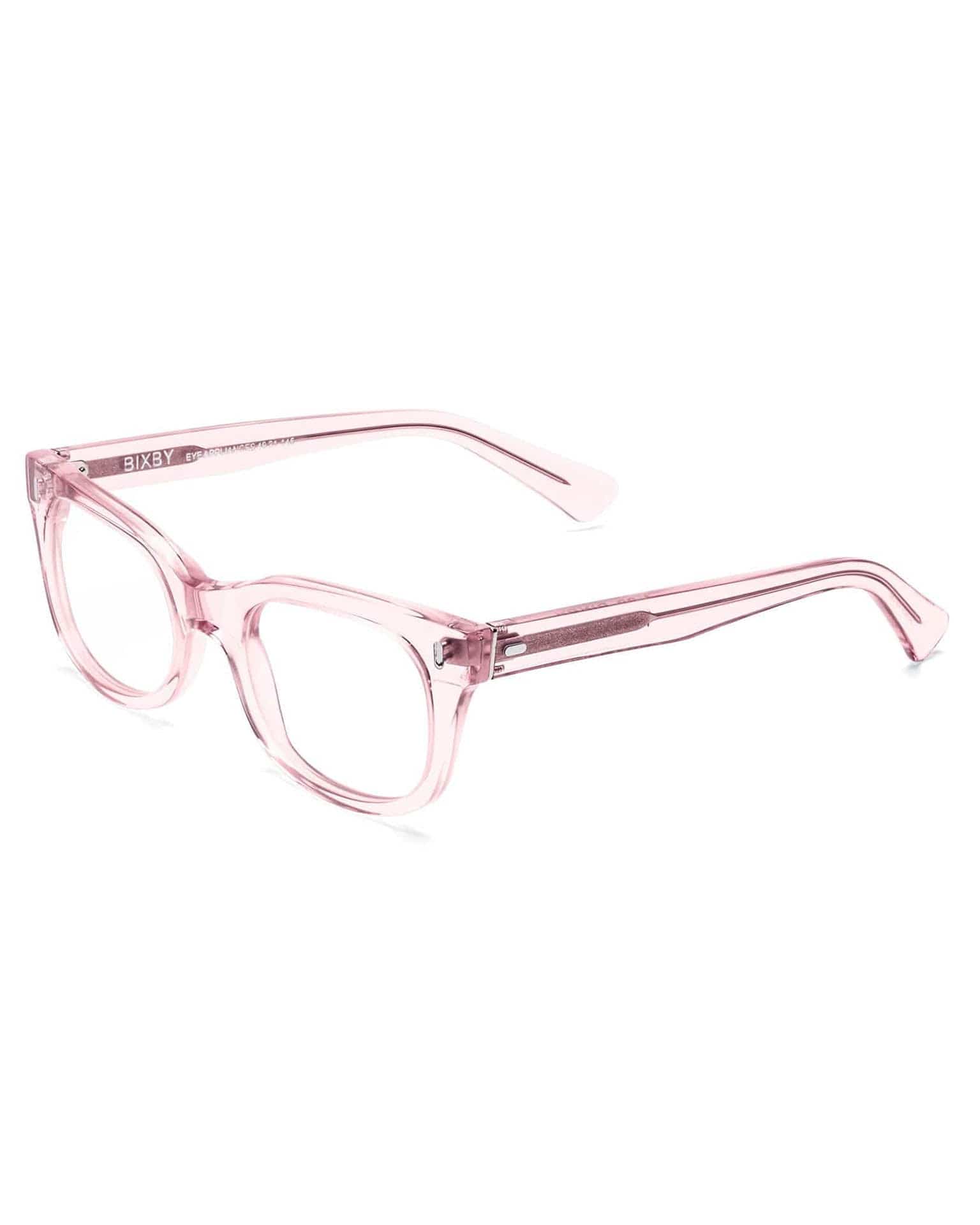 CADDIS Bixby Reading Glasses in Polished Clear Pink