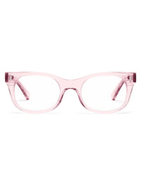 CADDIS Bixby Reading Glasses in Polished Clear Pink