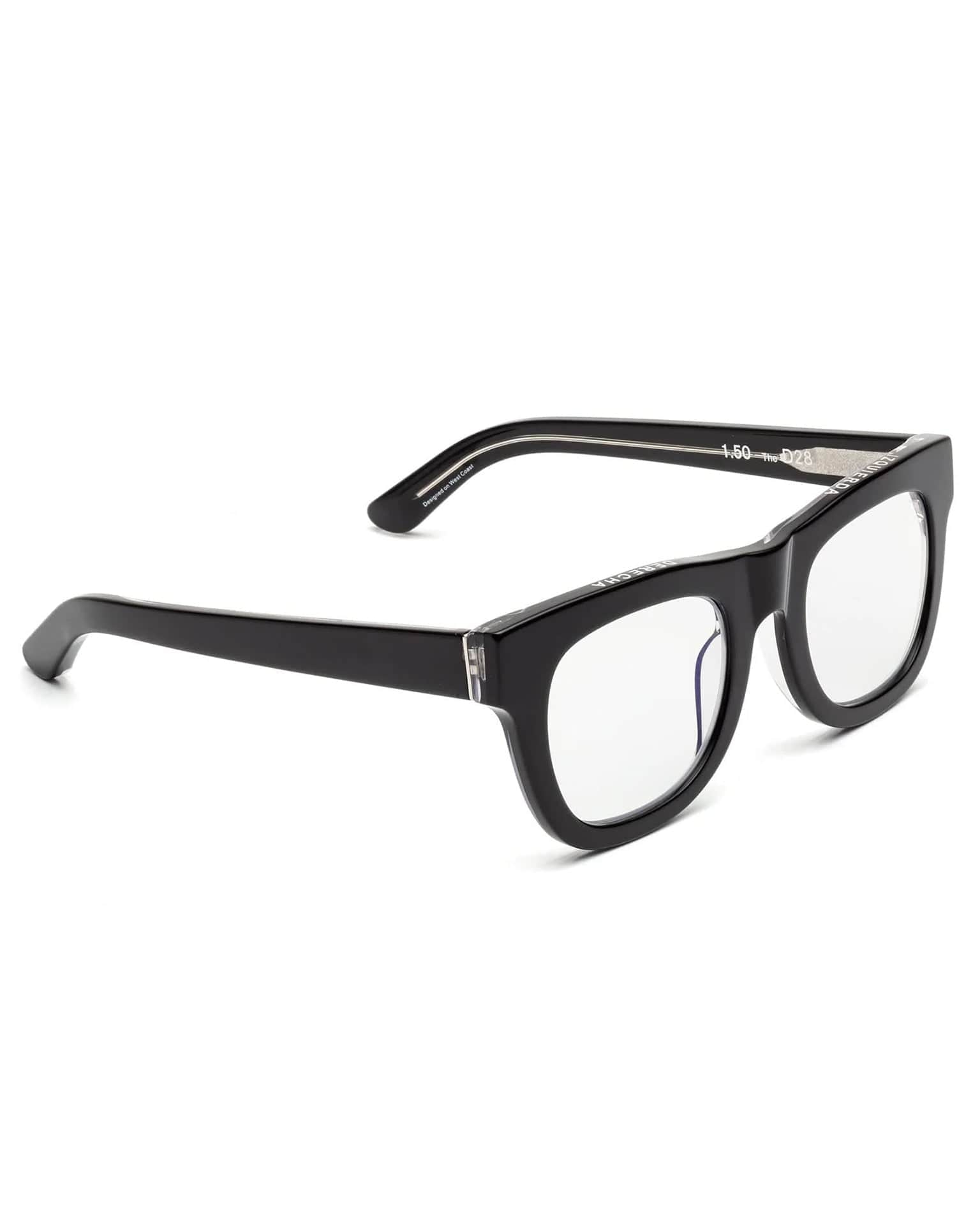 CADDIS D28 Reading Glasses in Gloss Black & Vodka