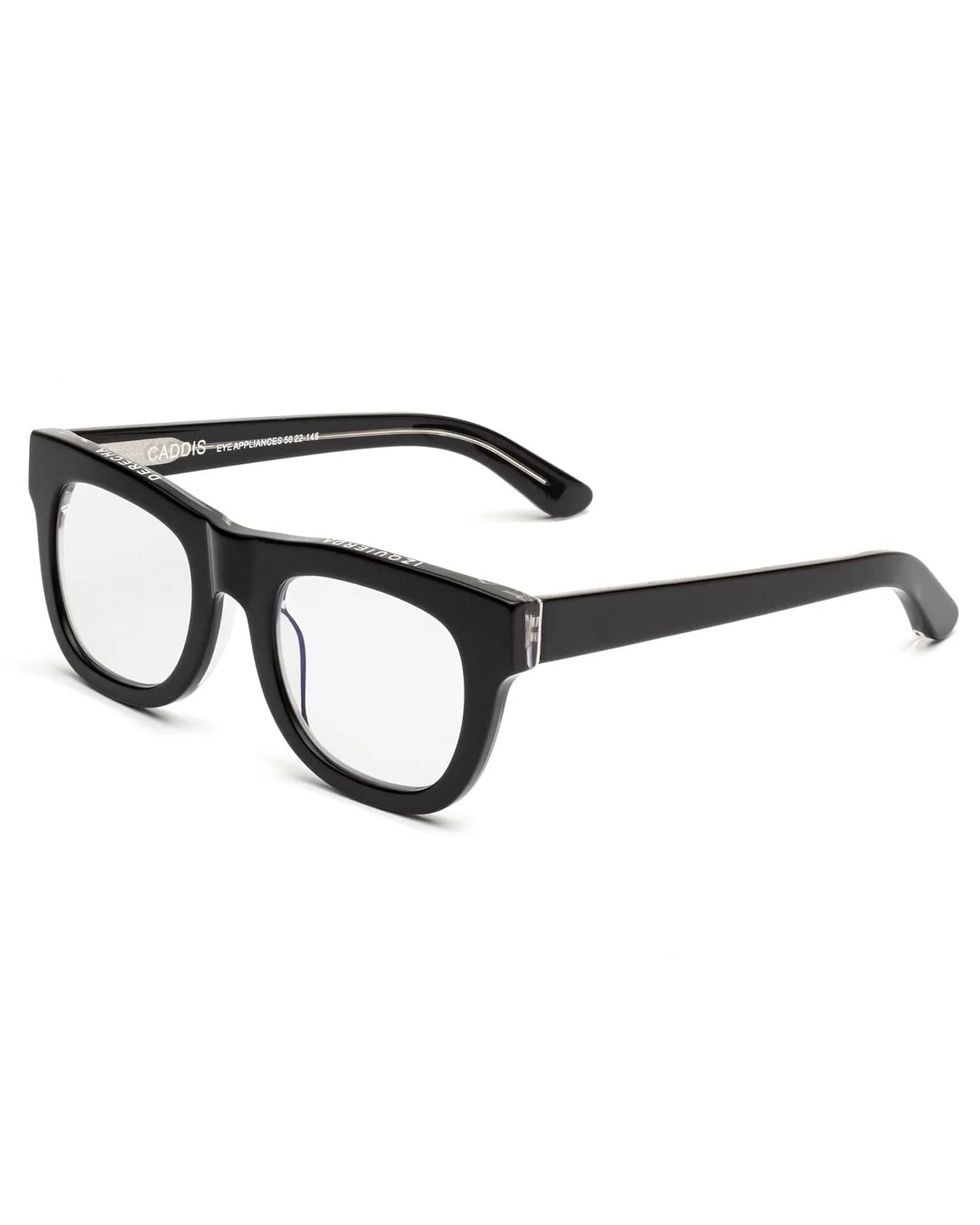 CADDIS D28 Reading Glasses in Gloss Black & Vodka