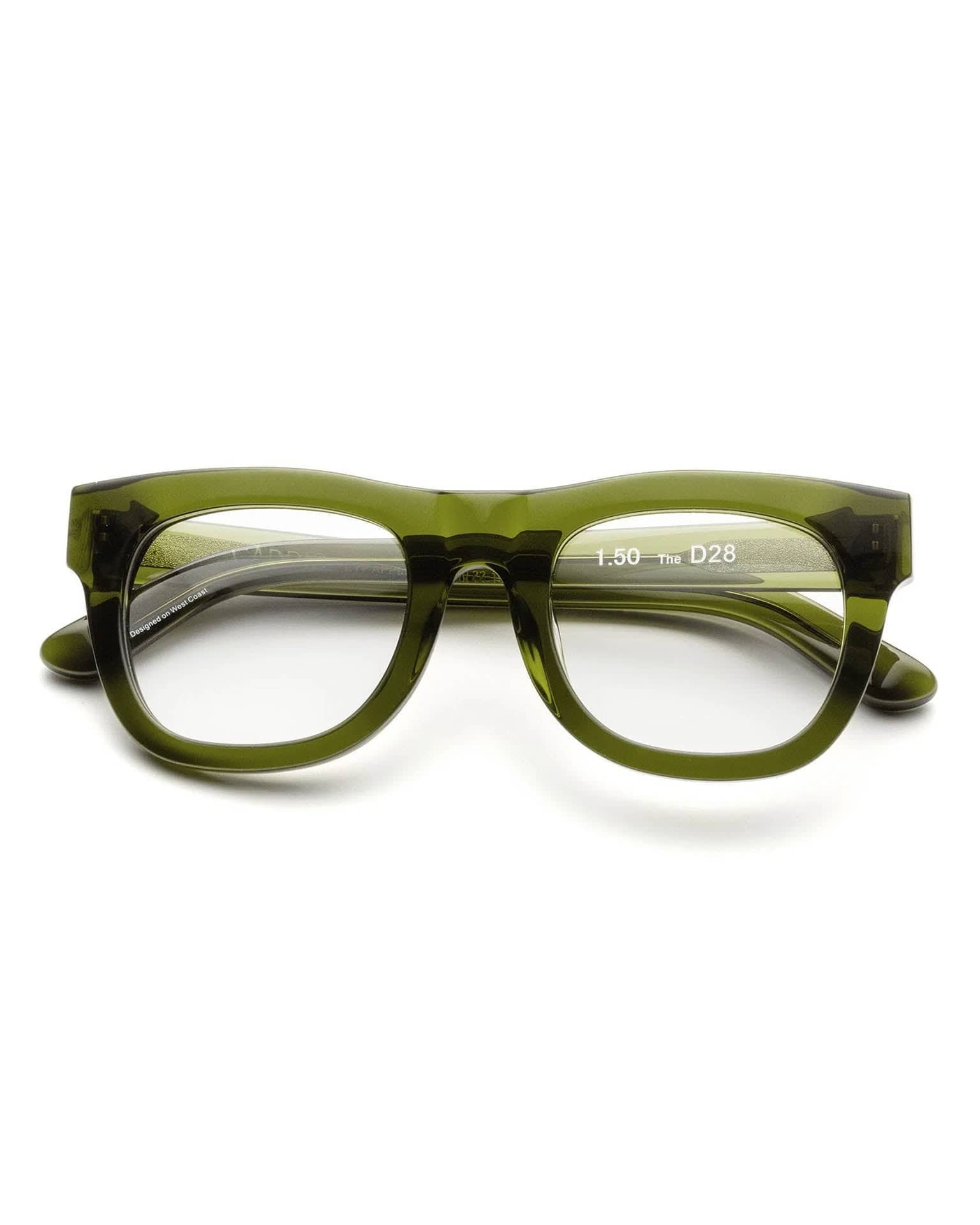 CADDIS D28 Reading Glasses in Heritage Green