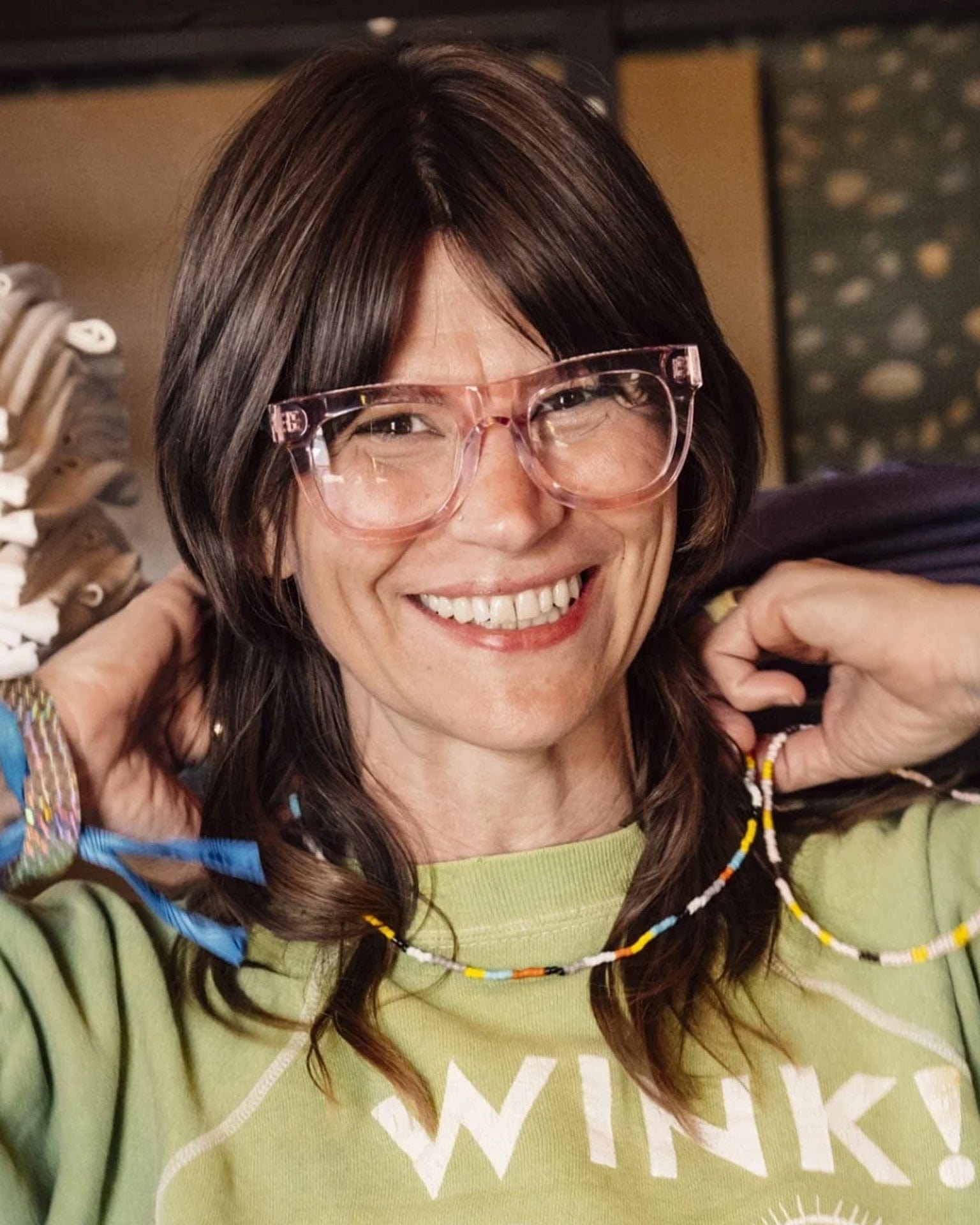 CADDIS D28 Reading Glasses in Polished Clear Pink