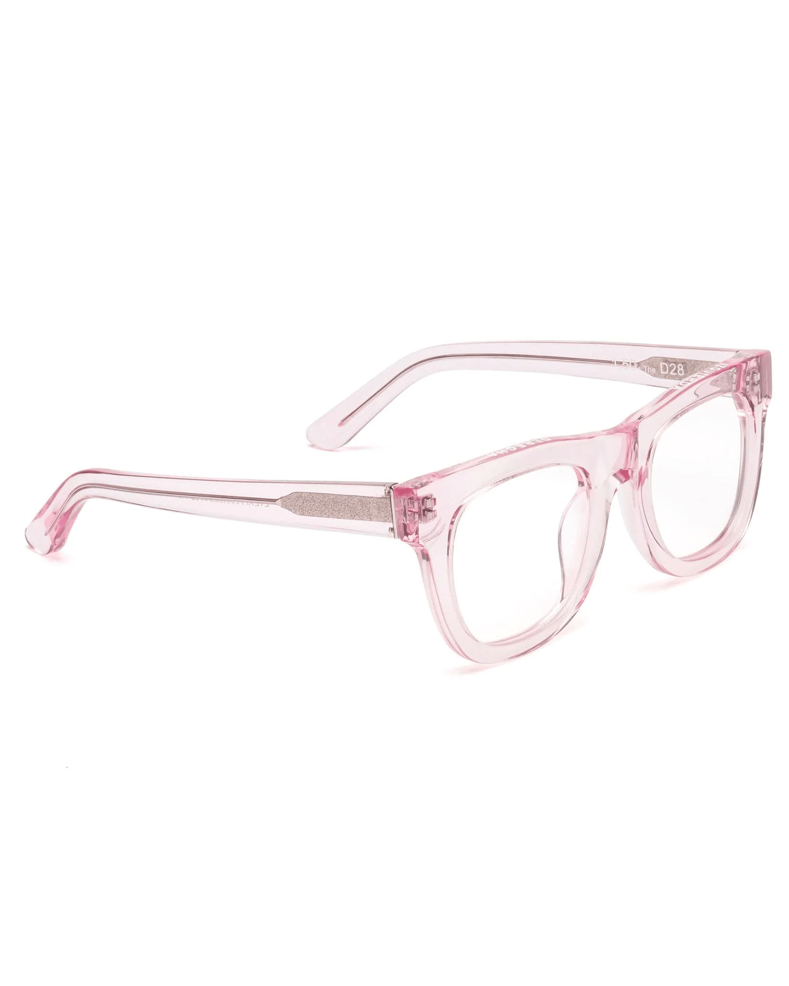CADDIS D28 Reading Glasses in Polished Clear Pink